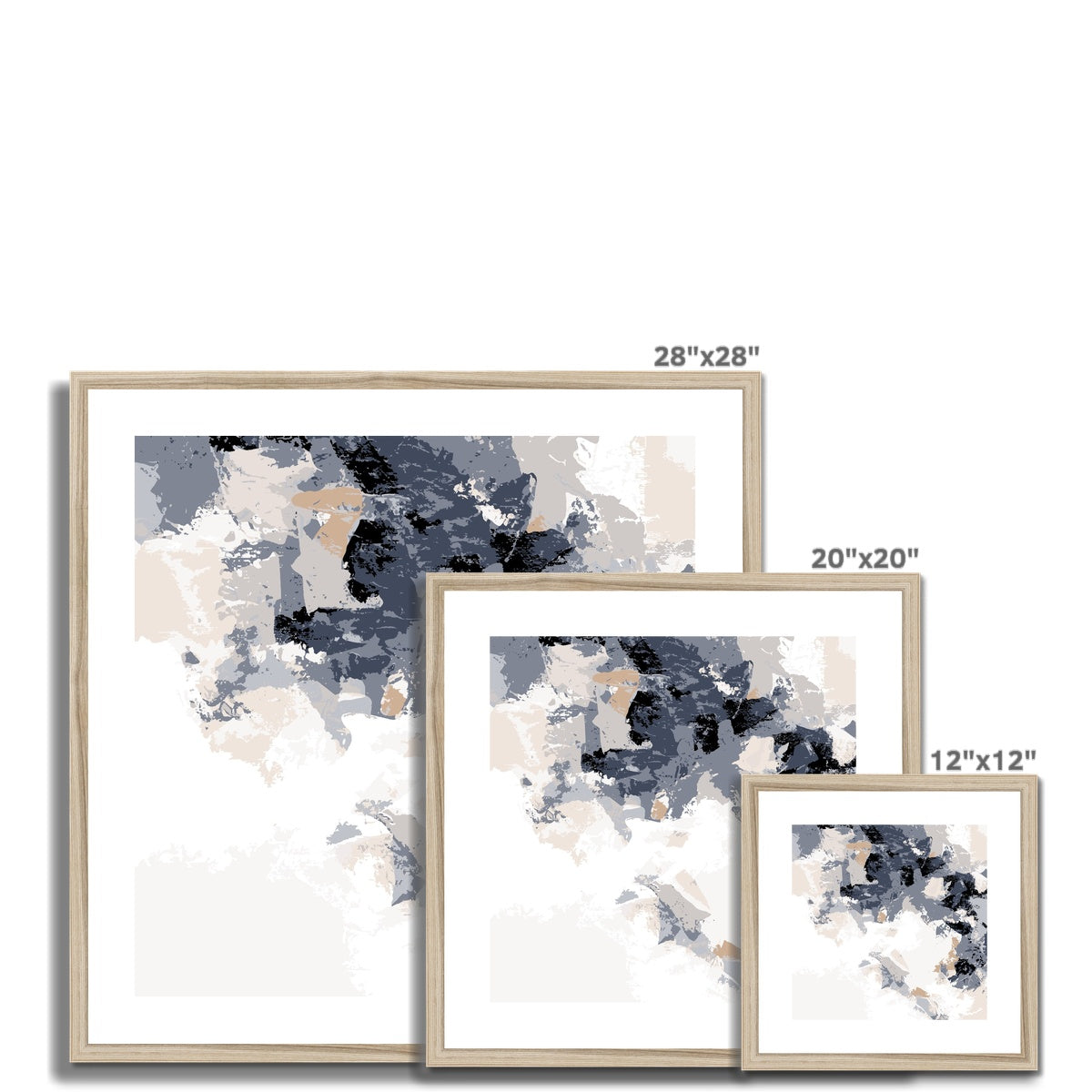Framed Graphic Art Print, White Mat - 8x8 12x12 16x16 20x20 24x24 28x28 inches | FPS-1220-7693