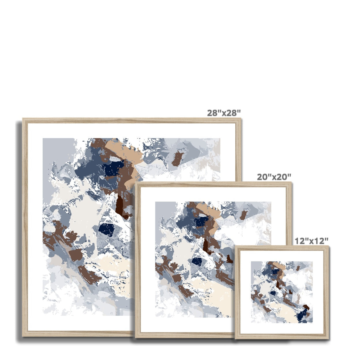 Framed Graphic Art Print, White Mat - 8x8 12x12 16x16 20x20 24x24 28x28 inches | FPS-1160-7690