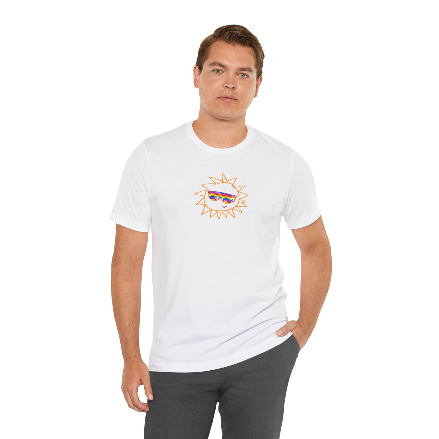 Bella + Canvas 3001 Unisex Rainbow Vibes Tee - Perfect for summer, gifts, celebrations and beach days | TSPT