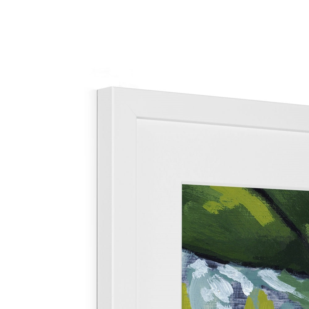 Framed Fine Art Print, White Mat - 14x11 20x16 28x20 40x28 inches | Red Tulip, fph-1111-1142-002