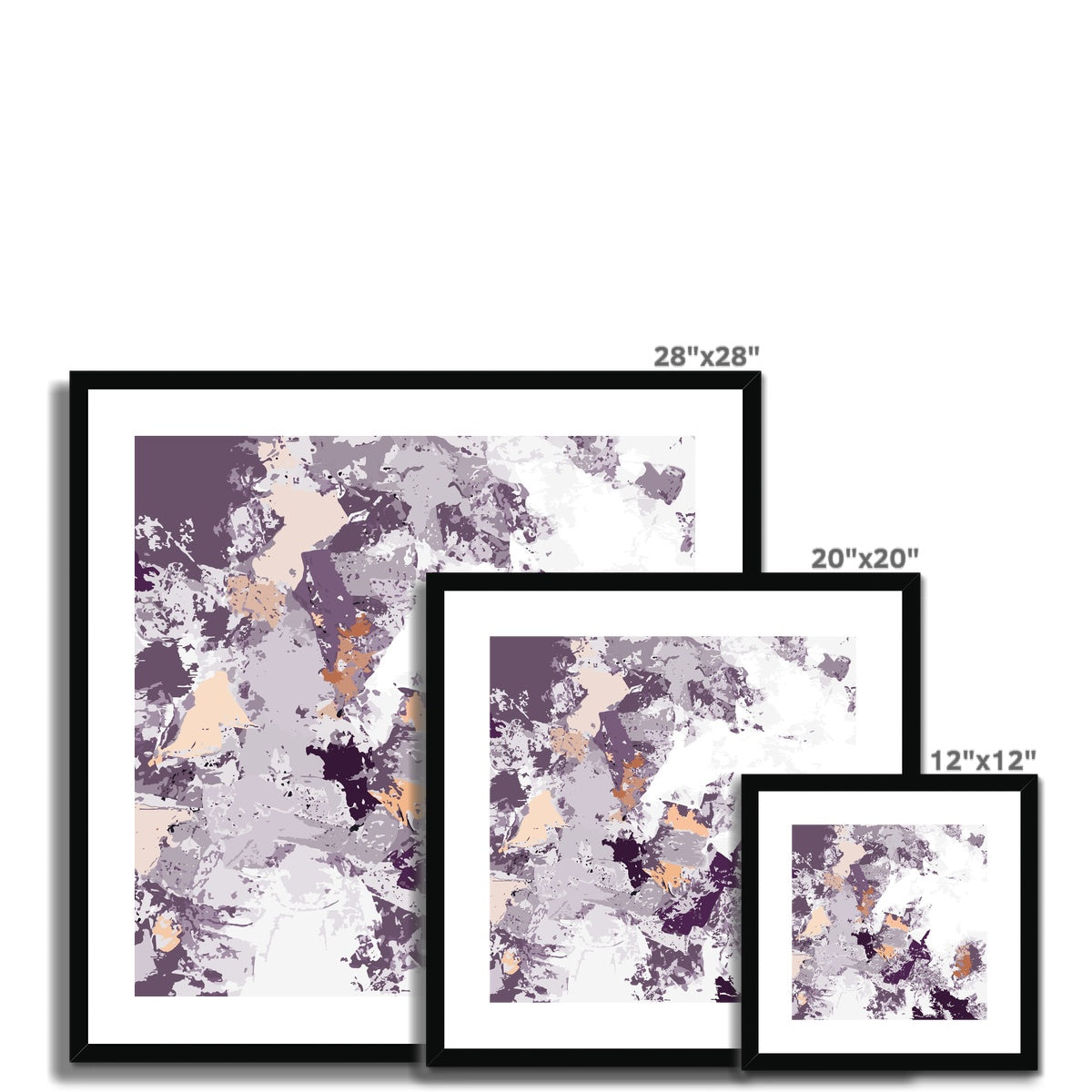 Framed Graphic Art Print, White Mat - 8x8 12x12 16x16 20x20 24x24 28x28 inches | FPS-1180-7695