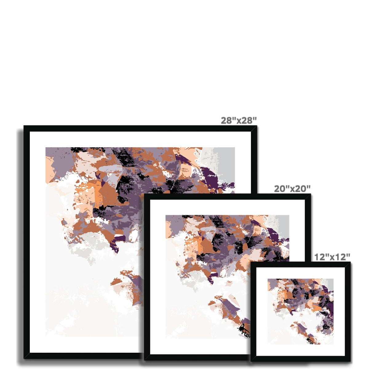 Framed Graphic Art Print, White Mat - 8x8 12x12 16x16 20x20 24x24 28x28 inches | FPS-1180-7693