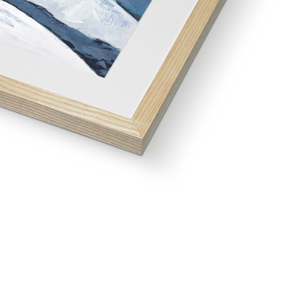 Framed Fine Art Print, White Mat - 8x8 12x12 16x16 20x20 24x24 28x28 36x36 inches | White Herons in Acrylic, FPS-1020-001