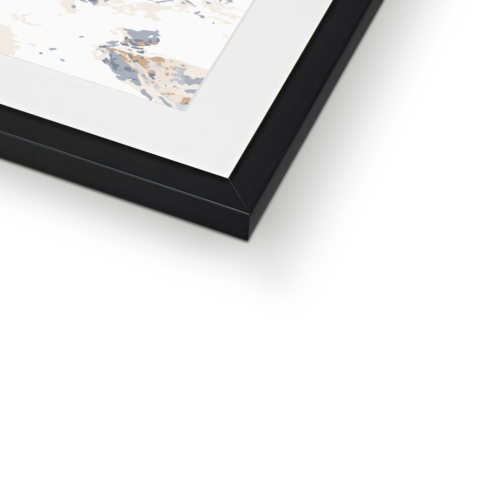 Framed Graphic Art Print, White Mat - 8x8 12x12 16x16 20x20 24x24 28x28 inches | FPS-1160-7695