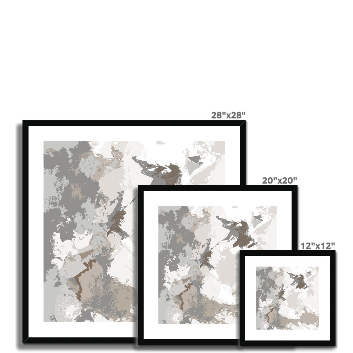 Framed Graphic Art Print, White Mat - 8x8 12x12 16x16 20x20 24x24 28x28 inches | FPS-1170-7691