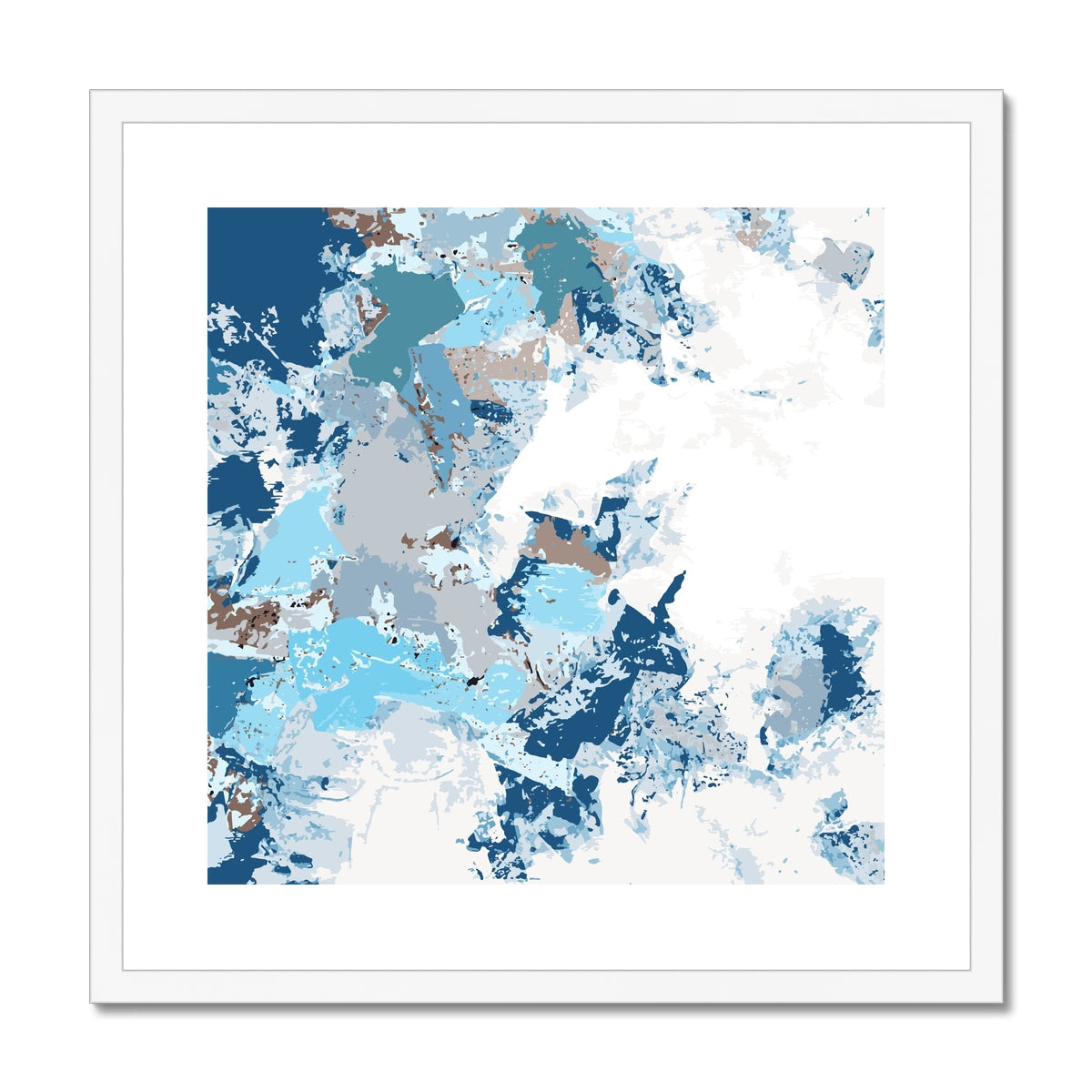 Framed Graphic Art Print, White Mat - 8x8 12x12 16x16 20x20 24x24 28x28 inches | FPS-1150-7695