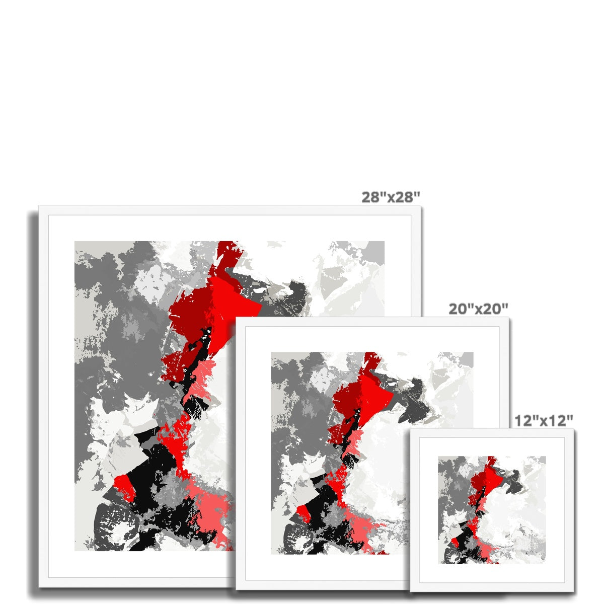 Framed Graphic Art Print, White Mat - 8x8 12x12 16x16 20x20 24x24 28x28 inches | FPS-1190-7691
