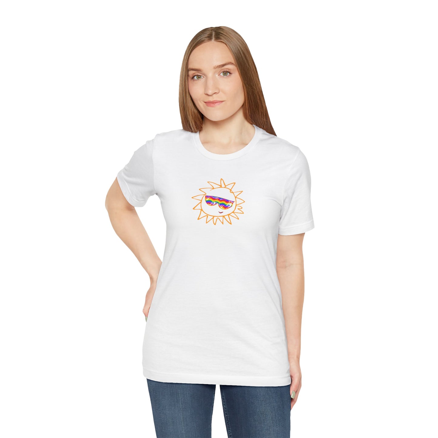 Bella + Canvas 3001 Unisex Rainbow Vibes Tee - Perfect for summer, gifts, celebrations and beach days | TSPT