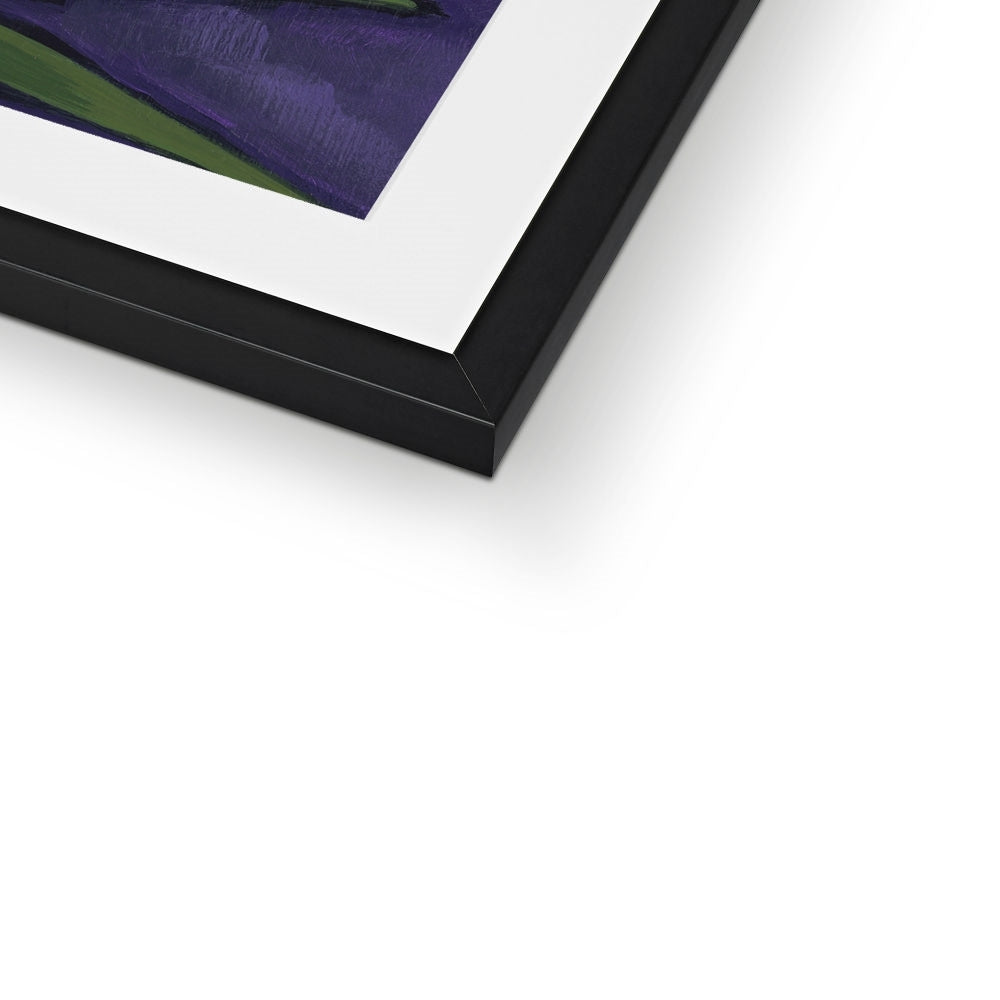 Framed Fine Art Print, White Mat - 8x12 12x16 12x18 inches | Red Tulips in Acrylic, FPV-1111-003