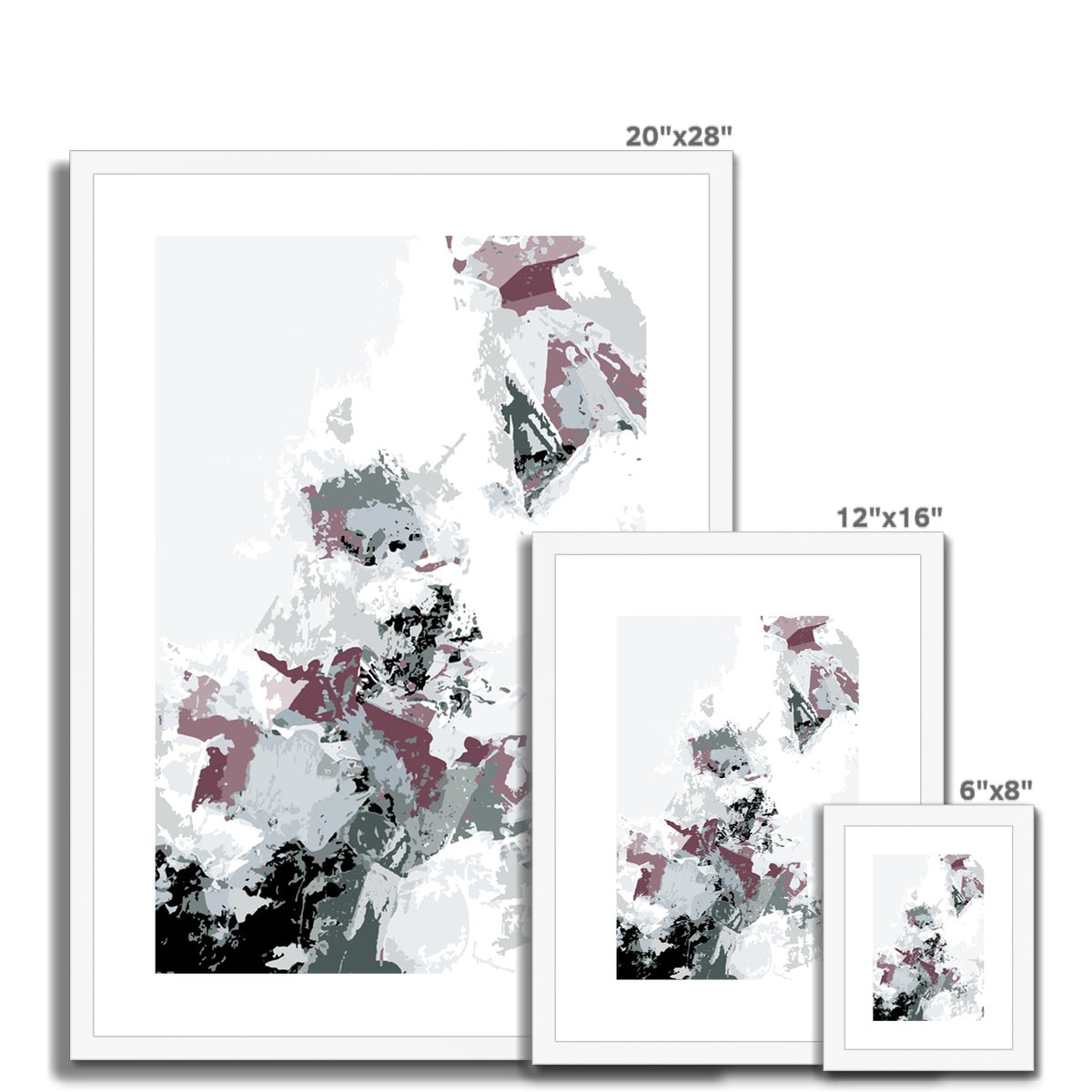 Framed Graphic Art Print, White Mat - 6x8, 8x12, 11x14, 12x16, 16x20, 18x24, 20x28 inches | FPV-1210-7694