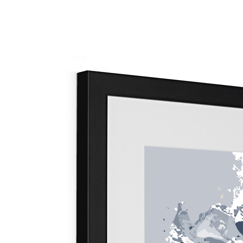 Framed Graphic Art Print, White Mat - 8x8 12x12 16x16 20x20 24x24 28x28 inches | FPS-1160-7690