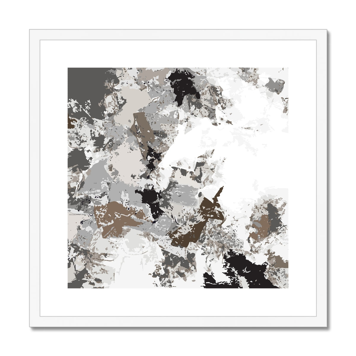 Framed Graphic Art Print, White Mat - 8x8 12x12 16x16 20x20 24x24 28x28 inches | FPS-1170-7695