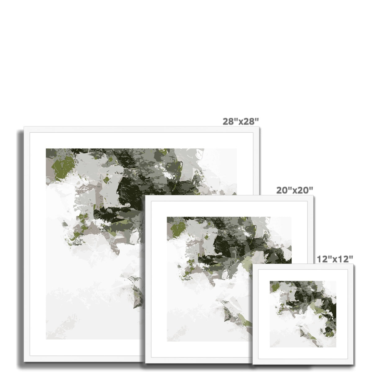 Framed Graphic Art Print, White Mat - 8x8 12x12 16x16 20x20 24x24 28x28 inches | FPS-1240-7693