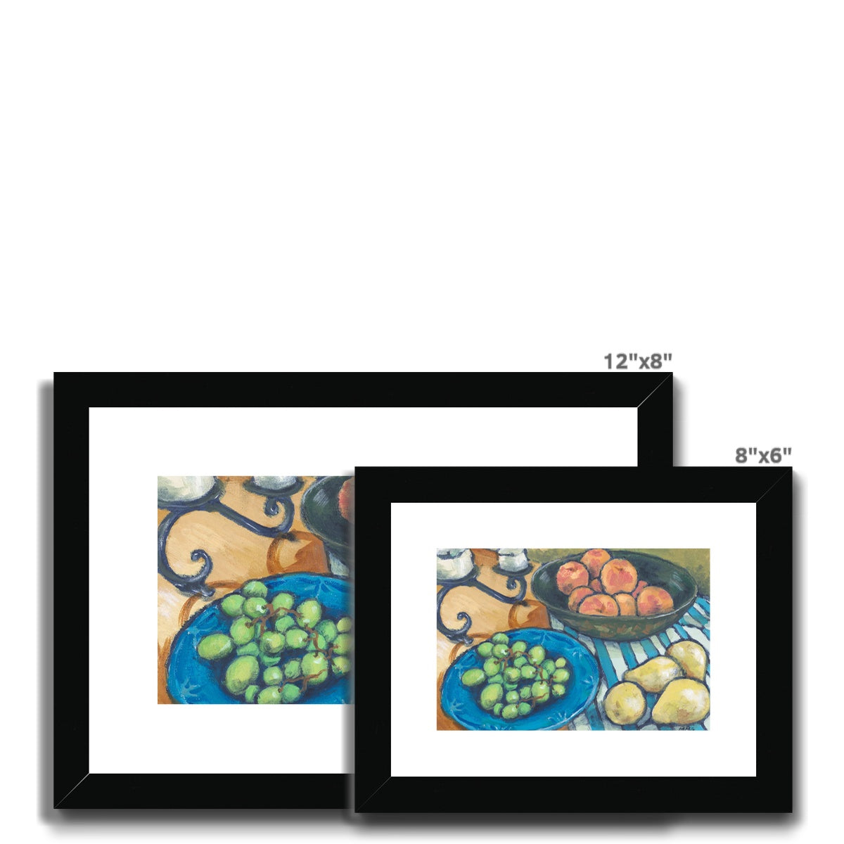 Framed Fine Art Print, White Mat - 8x6 10x8 12x8 inches | Still Life in Acrylic, FPH-1000-1103