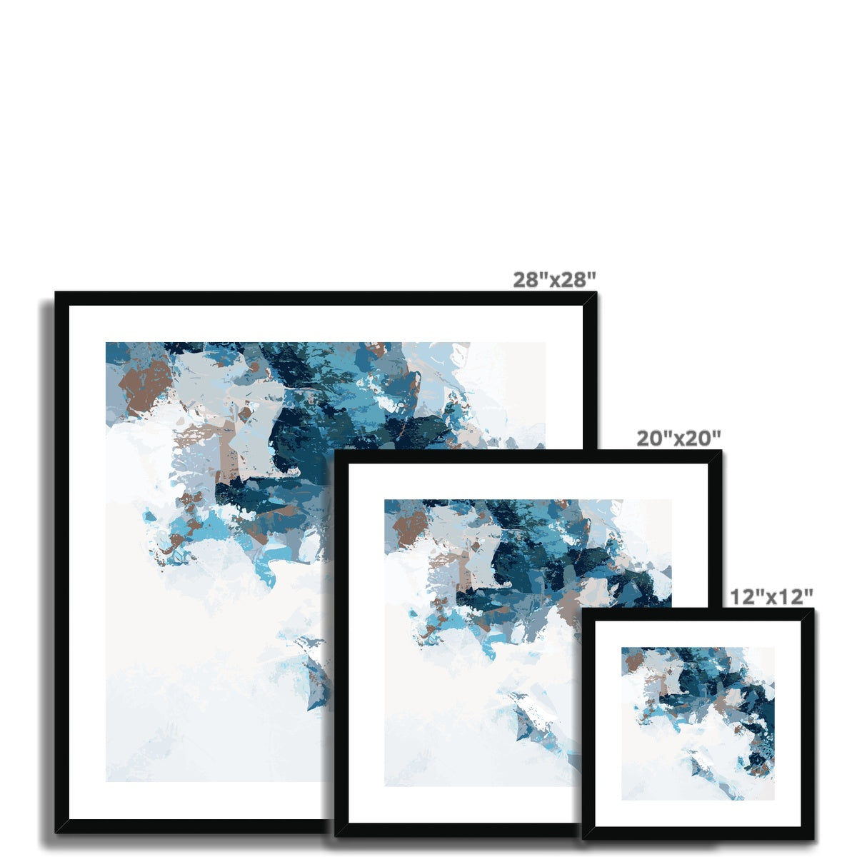 Framed Graphic Art Print, White Mat - 8x8 12x12 16x16 20x20 24x24 28x28 inches | FPS-1150-7693