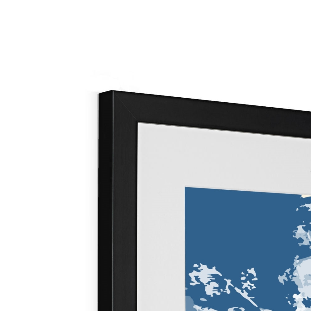 Framed Graphic Art Print, White Mat - 8x8 12x12 16x16 20x20 24x24 28x28 inches | FPS-1230-7695