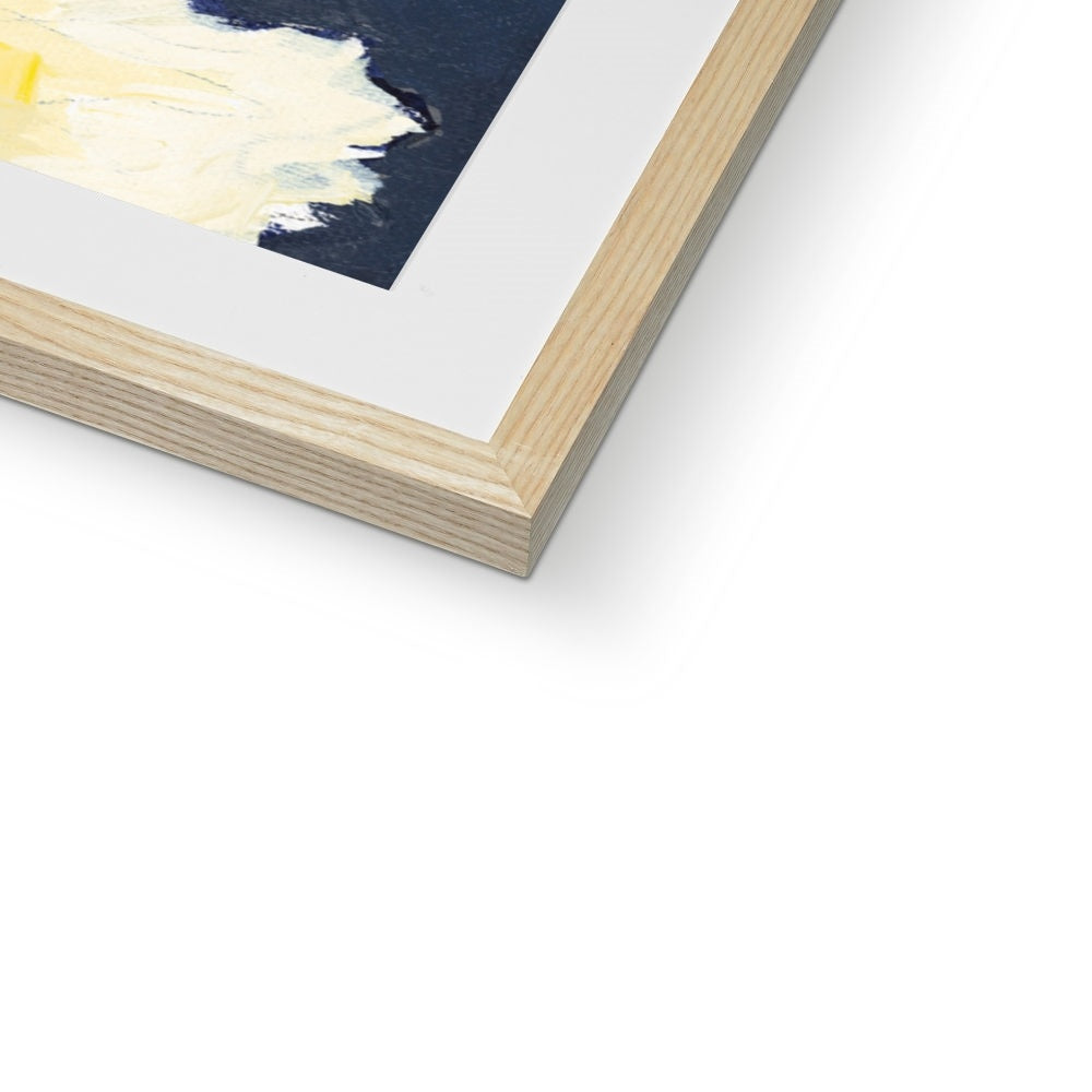 Framed Fine Art Print, White Mat - 6x8 8x12 12x16 12x18 20x28 24x36 28x40 inches | White Peonies in Acrylic, FPV-1050