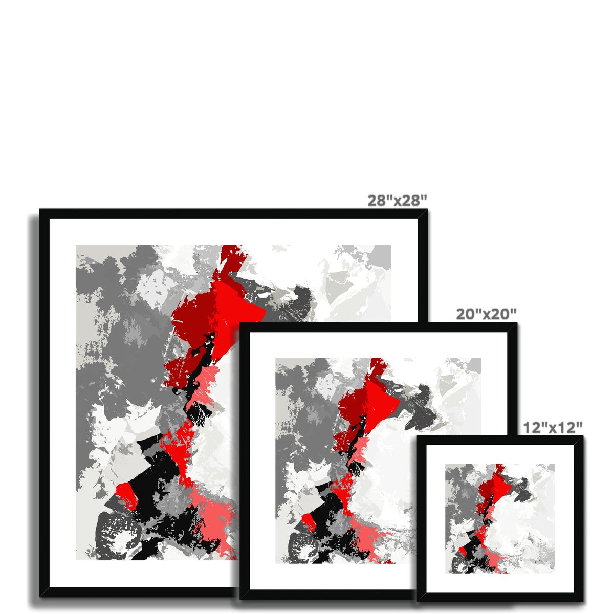 Framed Graphic Art Print, White Mat - 8x8 12x12 16x16 20x20 24x24 28x28 inches | FPS-1190-7691