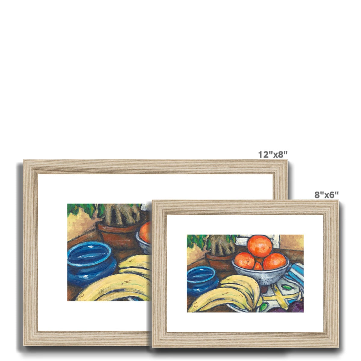 Framed Fine Art Print, White Mat - 8x6 10x8 12x8 inches | Still Life in Acrylic, FPH-1000-1104