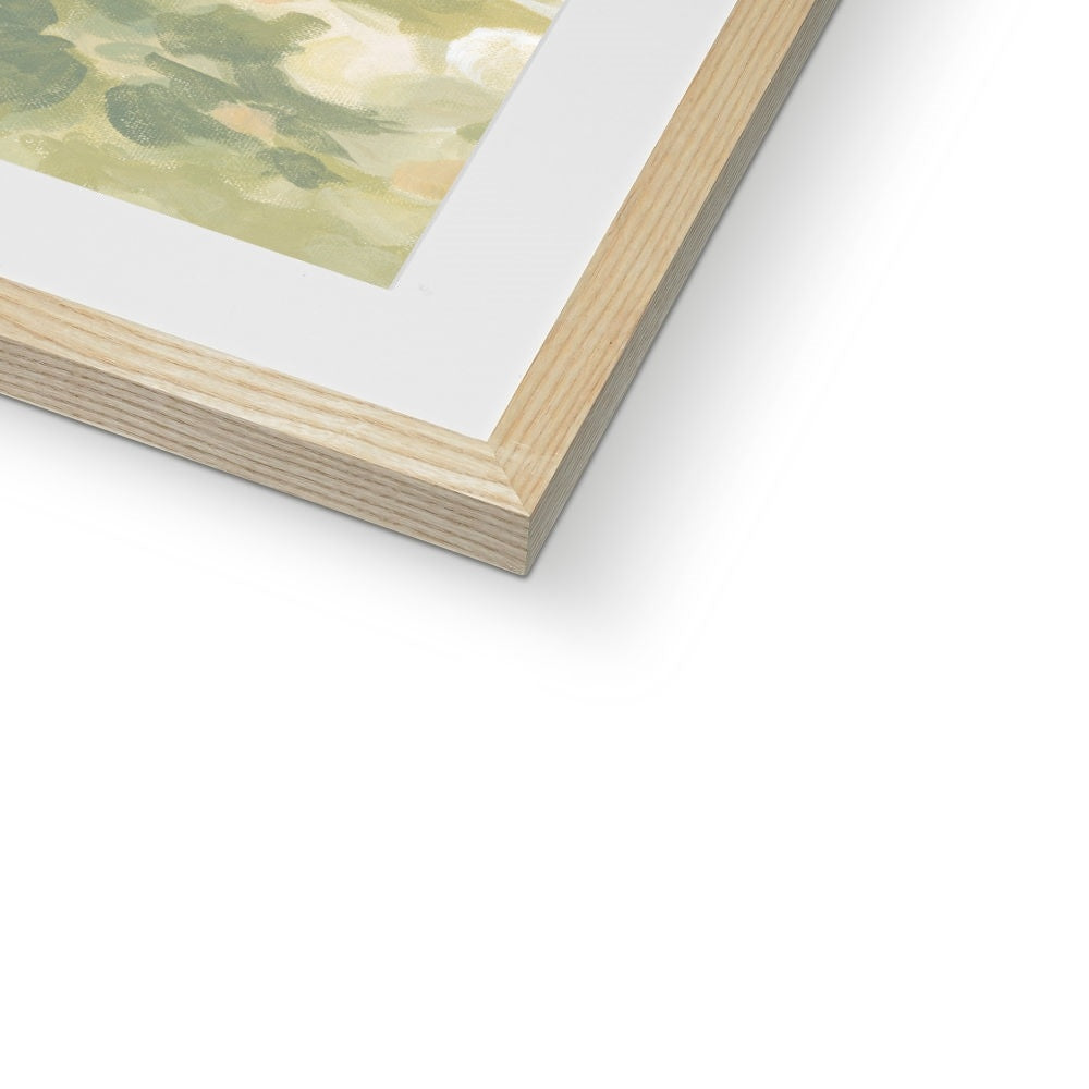 Framed Fine Art Print, White Mat - 6x8 8x12 12x16 12x18 inches | Hydrangeas & Zinnias in Acrylic, FPV-1030-002