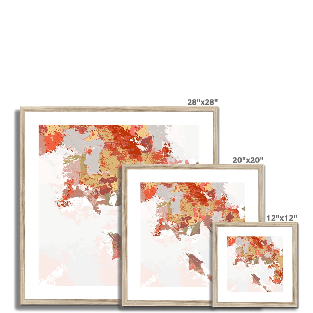 Framed Graphic Art Print, White Mat - 8x8 12x12 16x16 20x20 24x24 28x28 inches | FPS-1130-7693