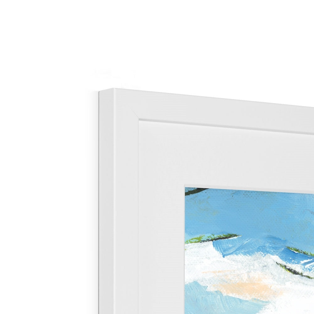 Framed Fine Art Print, White Mat - 6x8 8x12 12x16 18x24 inches | Lakeshore in Acrylic, FPV-1101-001