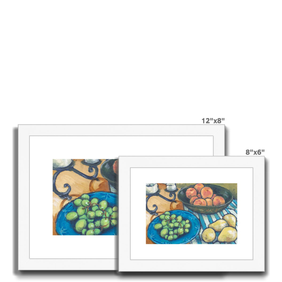Framed Fine Art Print, White Mat - 8x6 10x8 12x8 inches | Still Life in Acrylic, FPH-1000-1103