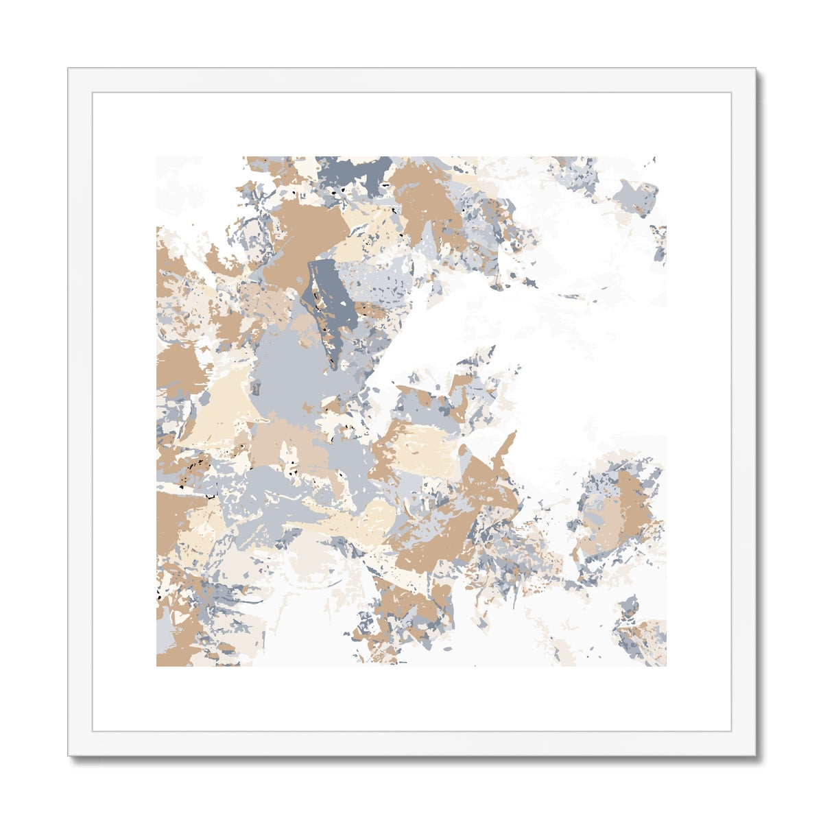 Framed Graphic Art Print, White Mat - 8x8 12x12 16x16 20x20 24x24 28x28 inches | FPS-1160-7695