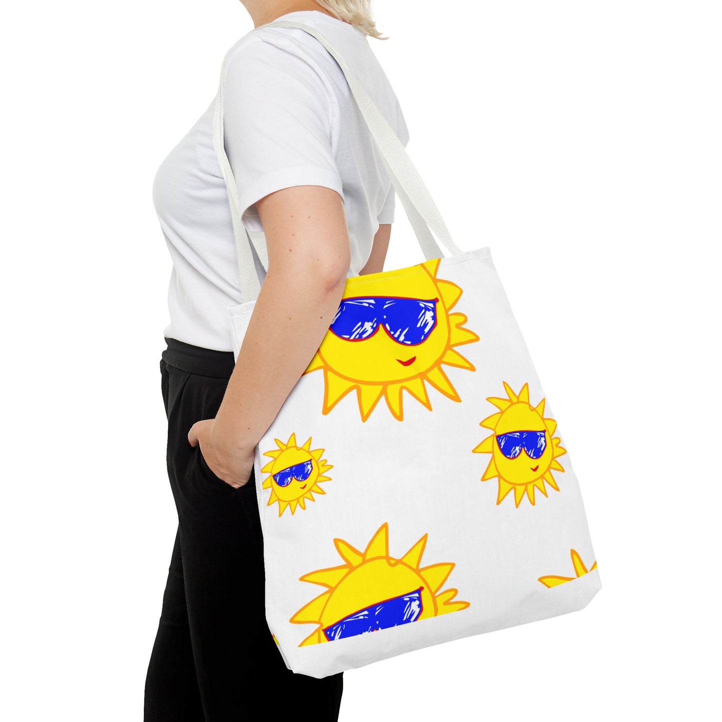 Shopping Tote with Cheerful Vibes | TBSF