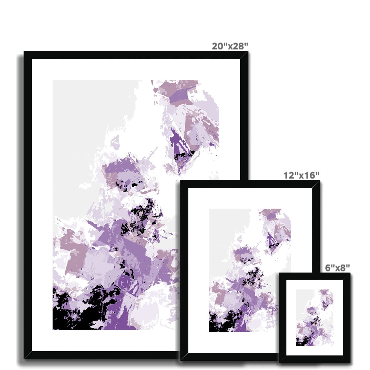 Framed Graphic Art Print, White Mat - 6x8, 8x12, 11x14, 12x16, 16x20, 18x24, 20x28 inches | FPV-1250-7694