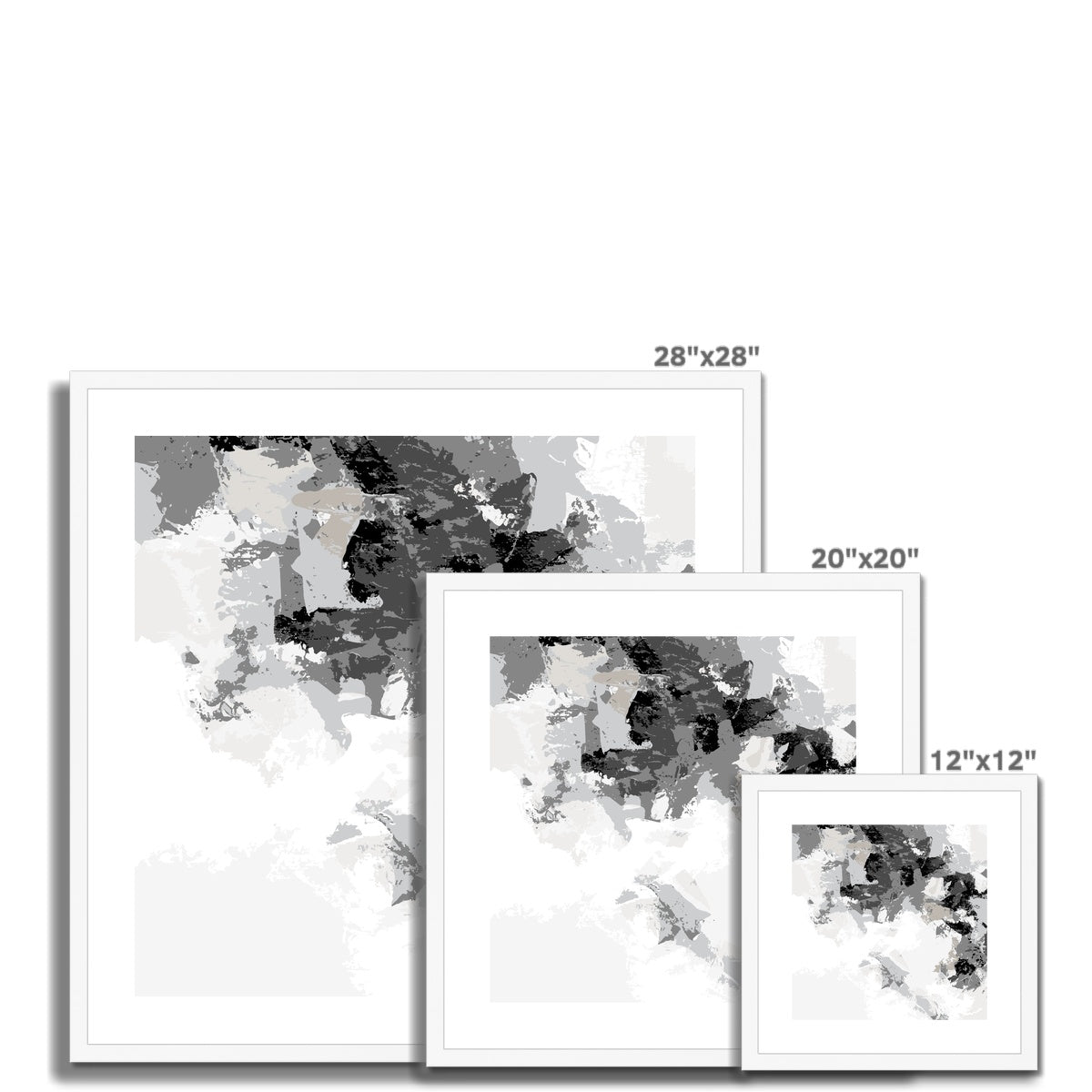 Framed Graphic Art Print, White Mat - 8x8 12x12 16x16 20x20 24x24 28x28 inches | FPS-1200-7693