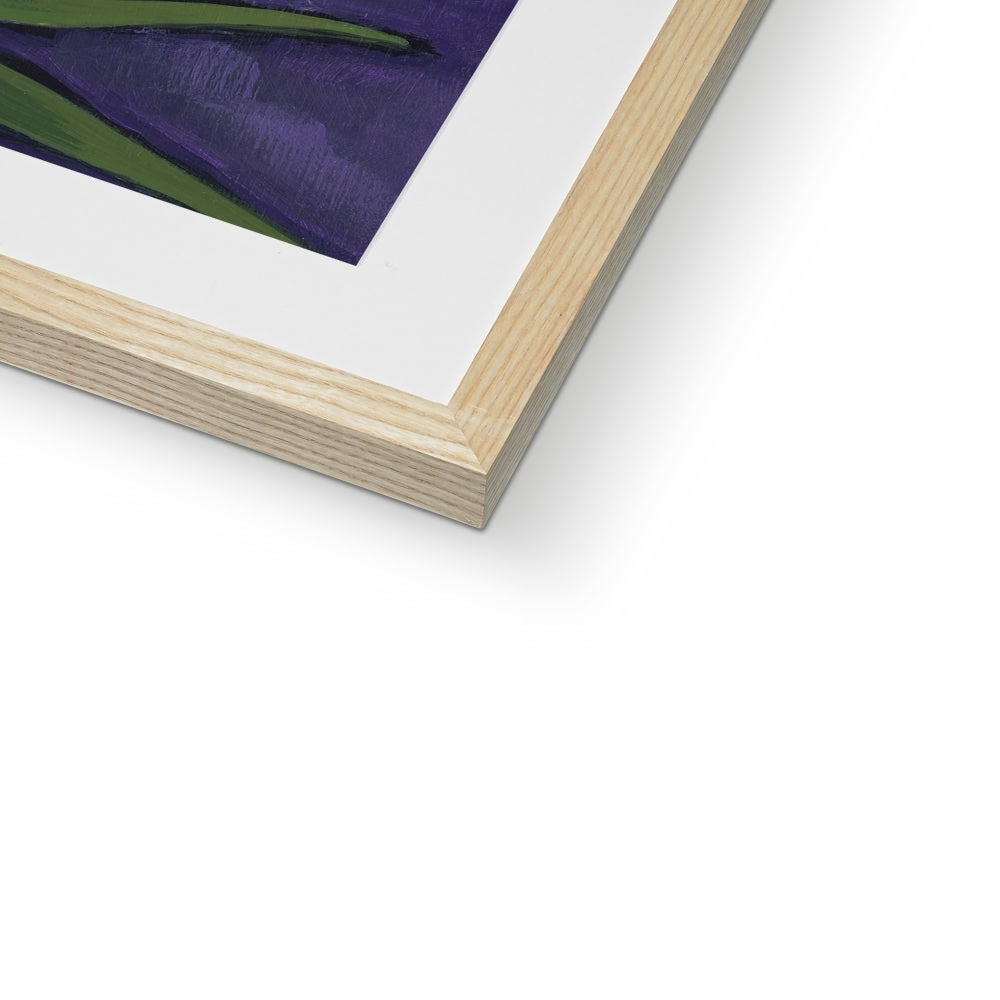 Framed Fine Art Print, White Mat - 8x12 12x16 12x18 inches | Red Tulips in Acrylic, FPV-1111-003