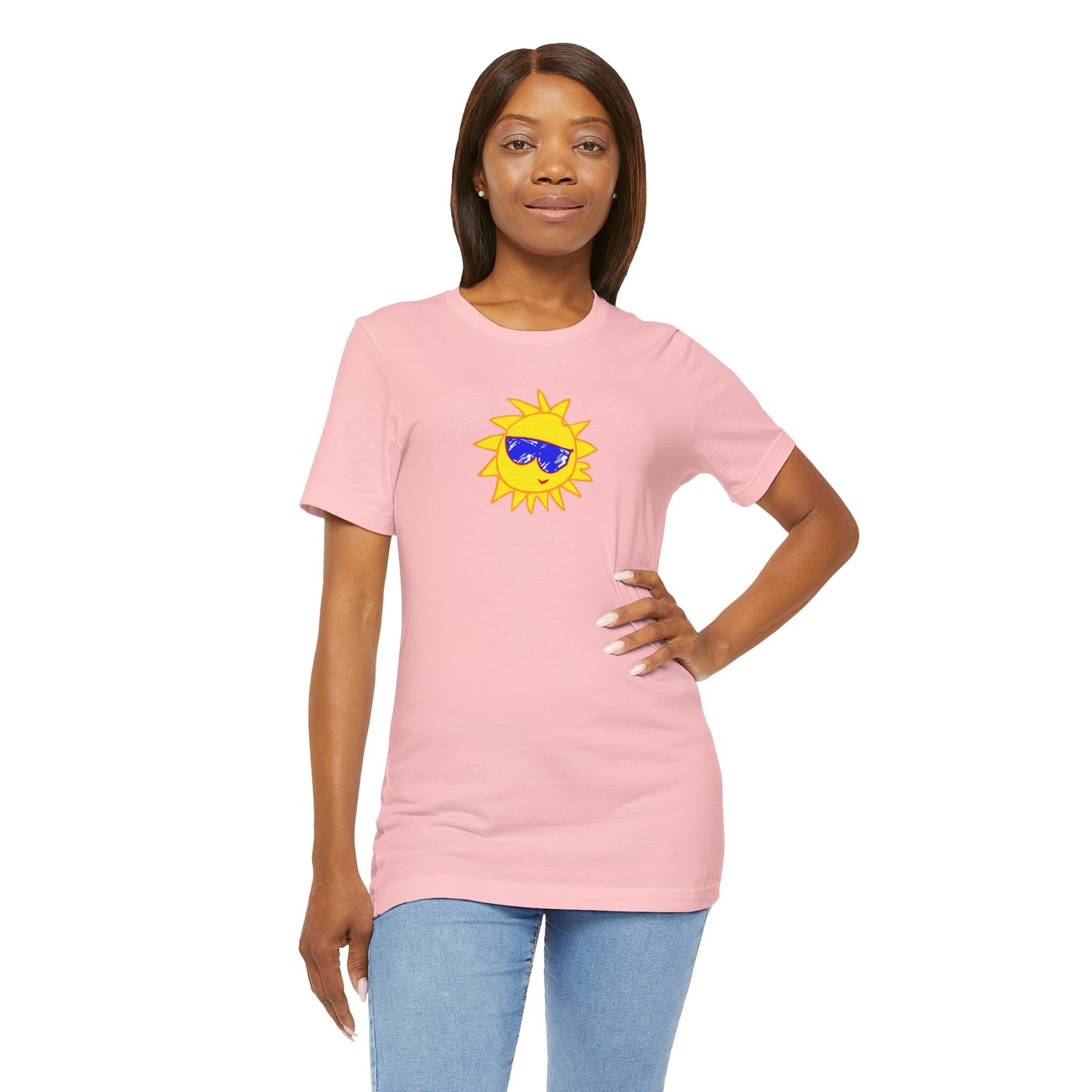 Bella + Canvas 3001 Unisex Cheerful Vibes Tee - Perfect for summer, gifts, celebrations and beach days | TSSF