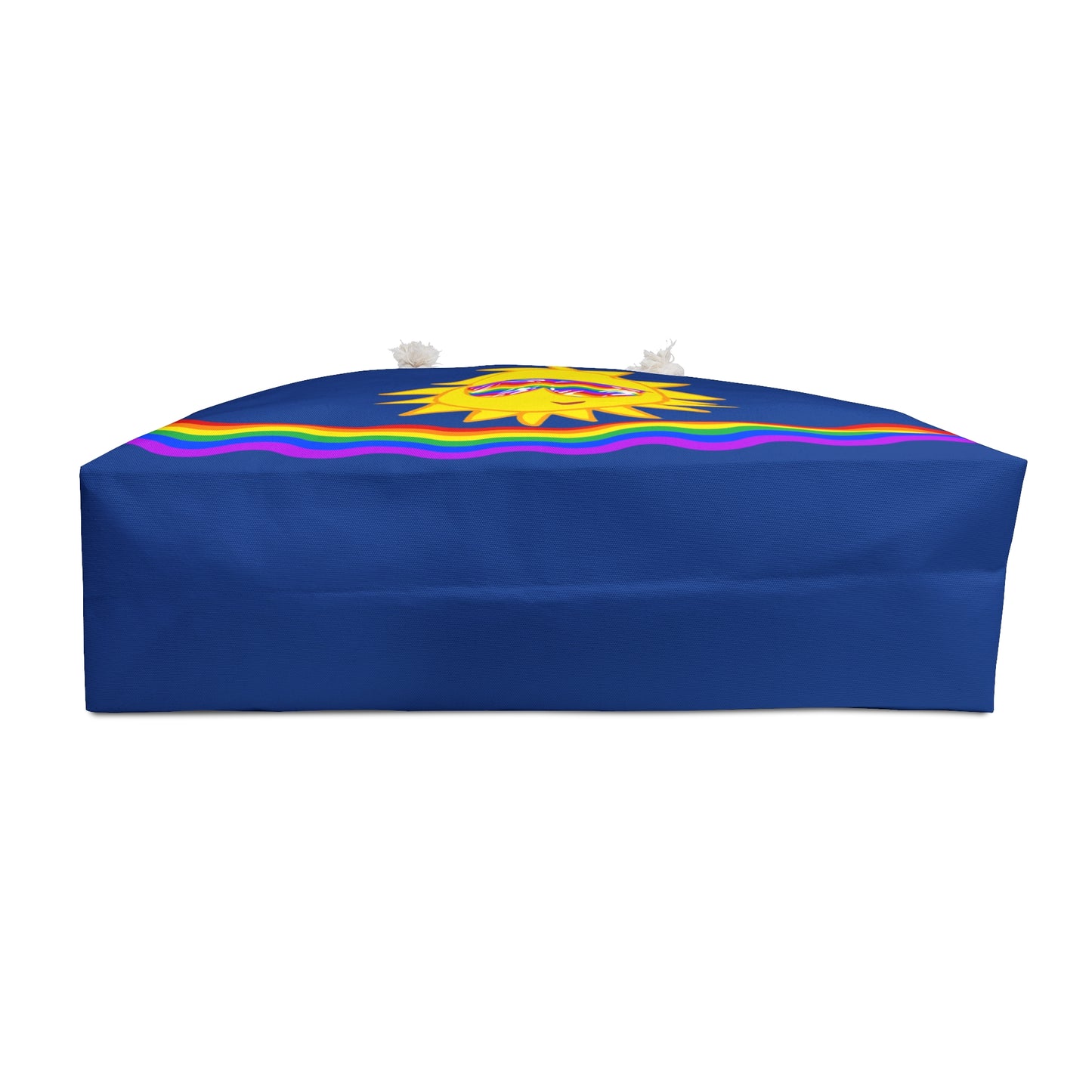 Blue Beach Tote / Weekender Bag with Sunfilled Rainbow Vibes | WBSF-B