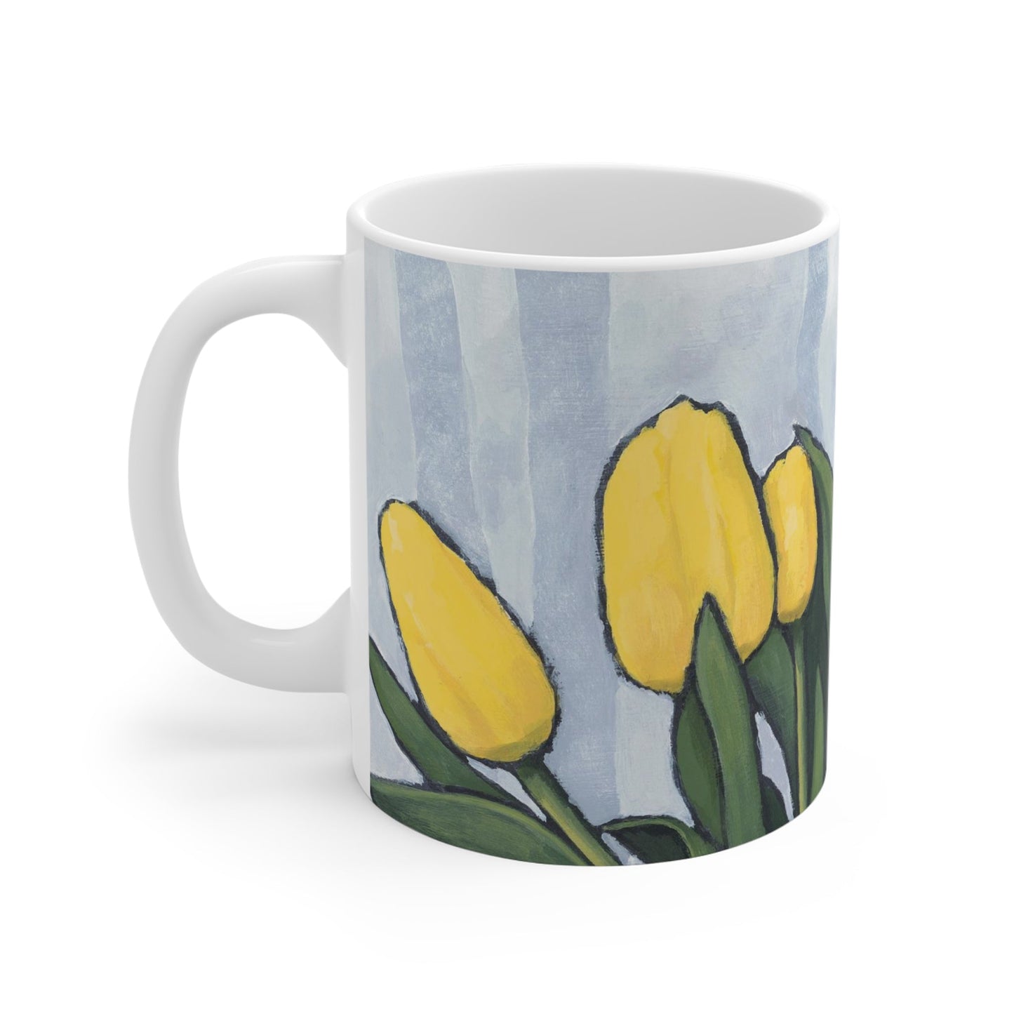 11oz Fine Art Ceramic Mug | Yellow Tulips, CM-1120