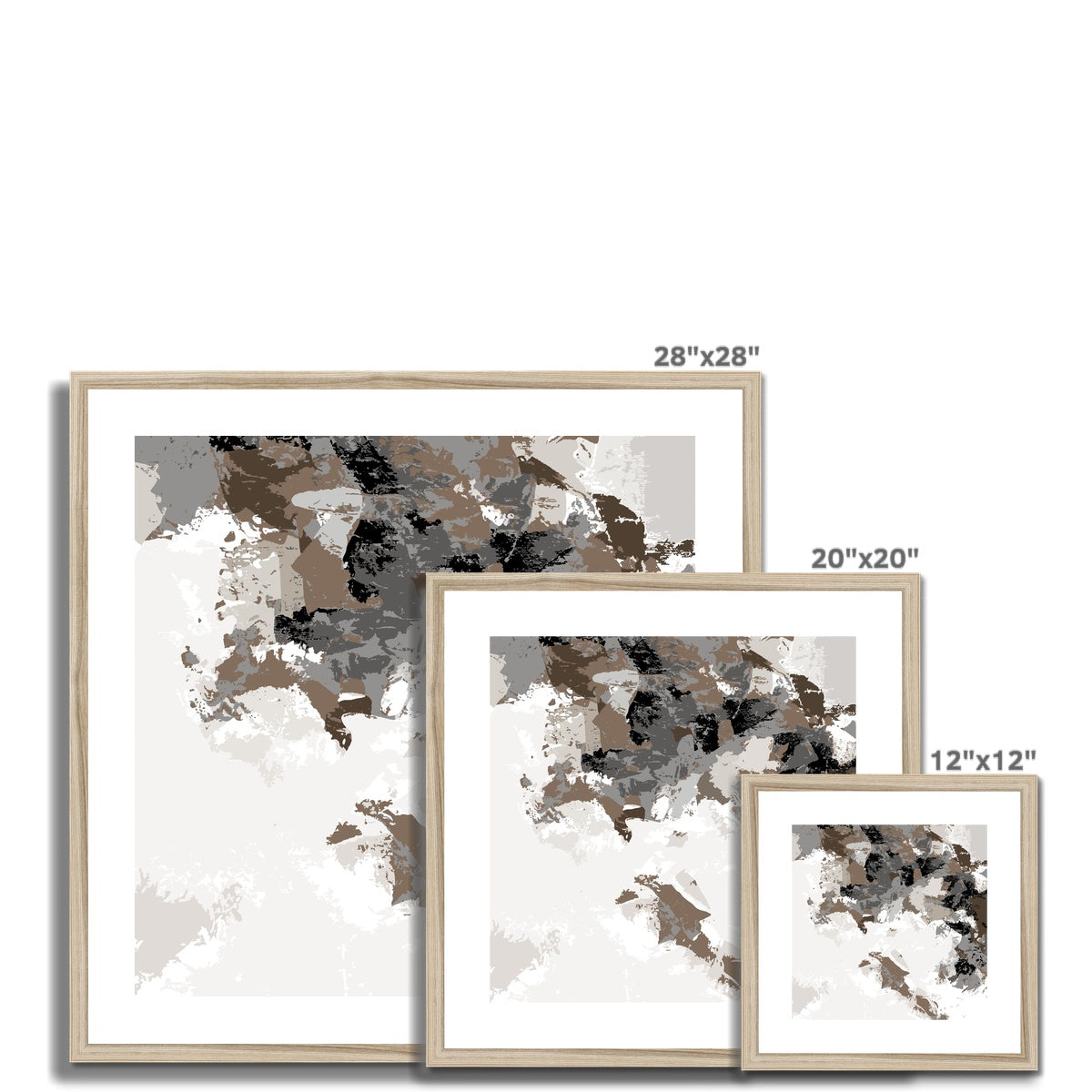 Framed Graphic Art Print, White Mat - 8x8 12x12 16x16 20x20 24x24 28x28 inches | FPS-1170-7693