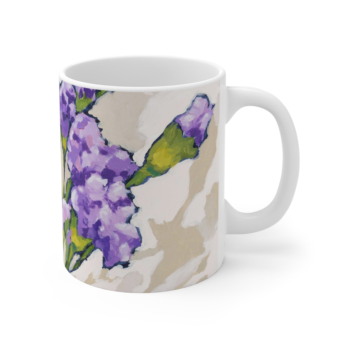11oz Fine Art Ceramic Mug | Mauve Carnations, CM-1070