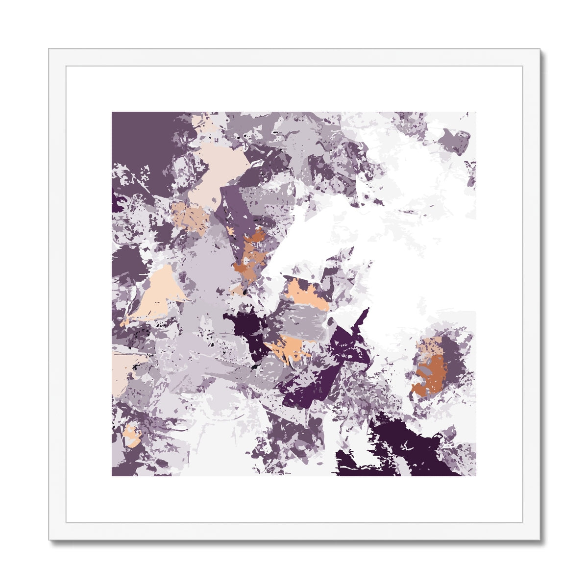 Framed Graphic Art Print, White Mat - 8x8 12x12 16x16 20x20 24x24 28x28 inches | FPS-1180-7695