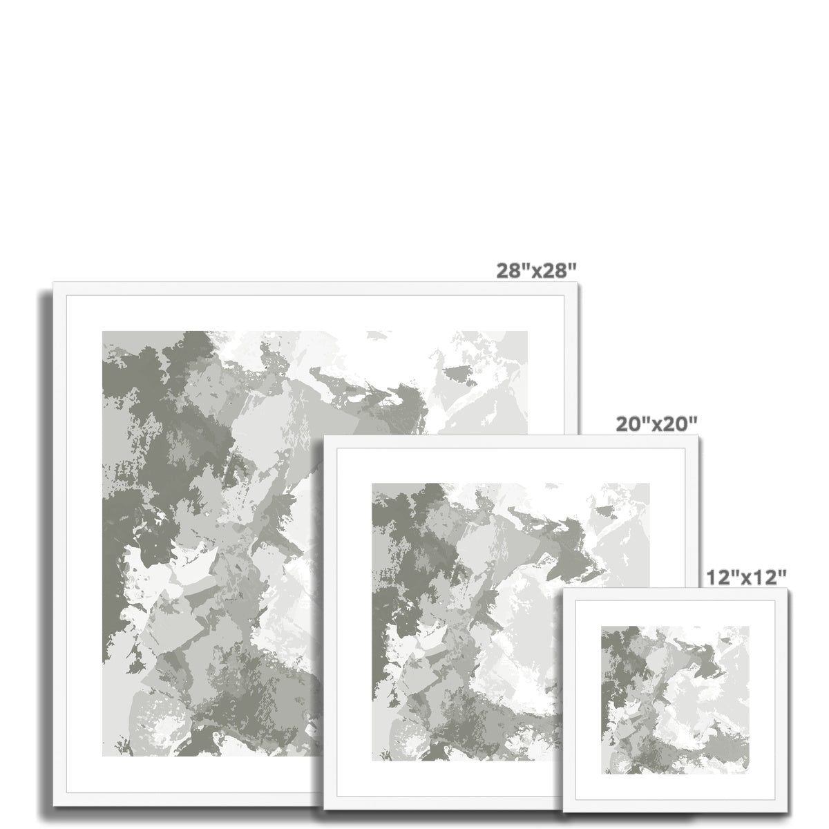 Framed Graphic Art Print, White Mat - 8x8 12x12 16x16 20x20 24x24 28x28 inches | FPS-1240-7691