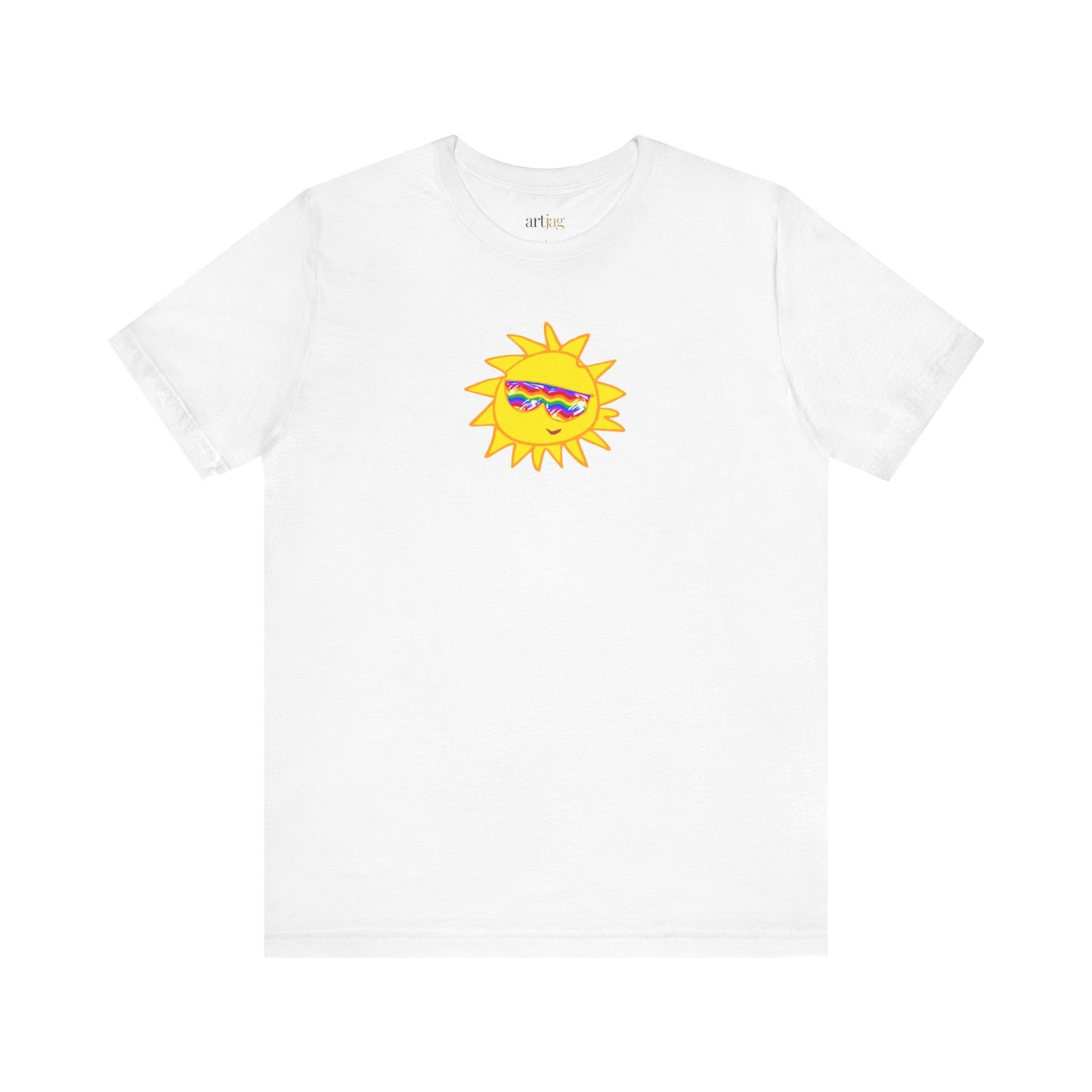 Bella + Canvas 3001 Unisex Rainbow Vibes Tee - Perfect for summer, gifts, celebrations and beach days | TSPF