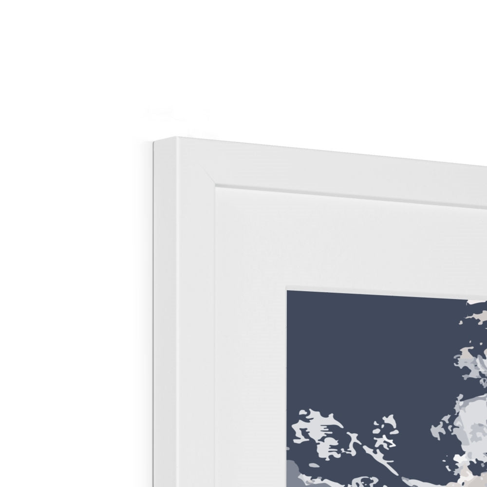 Framed Graphic Art Print, White Mat - 8x8 12x12 16x16 20x20 24x24 28x28 inches | FPS-1220-7695