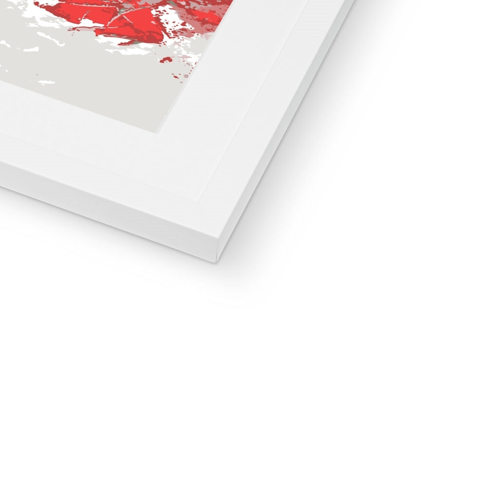 Framed Graphic Art Print, White Mat - 8x8 12x12 16x16 20x20 24x24 28x28 inches | FPS-1190-7693