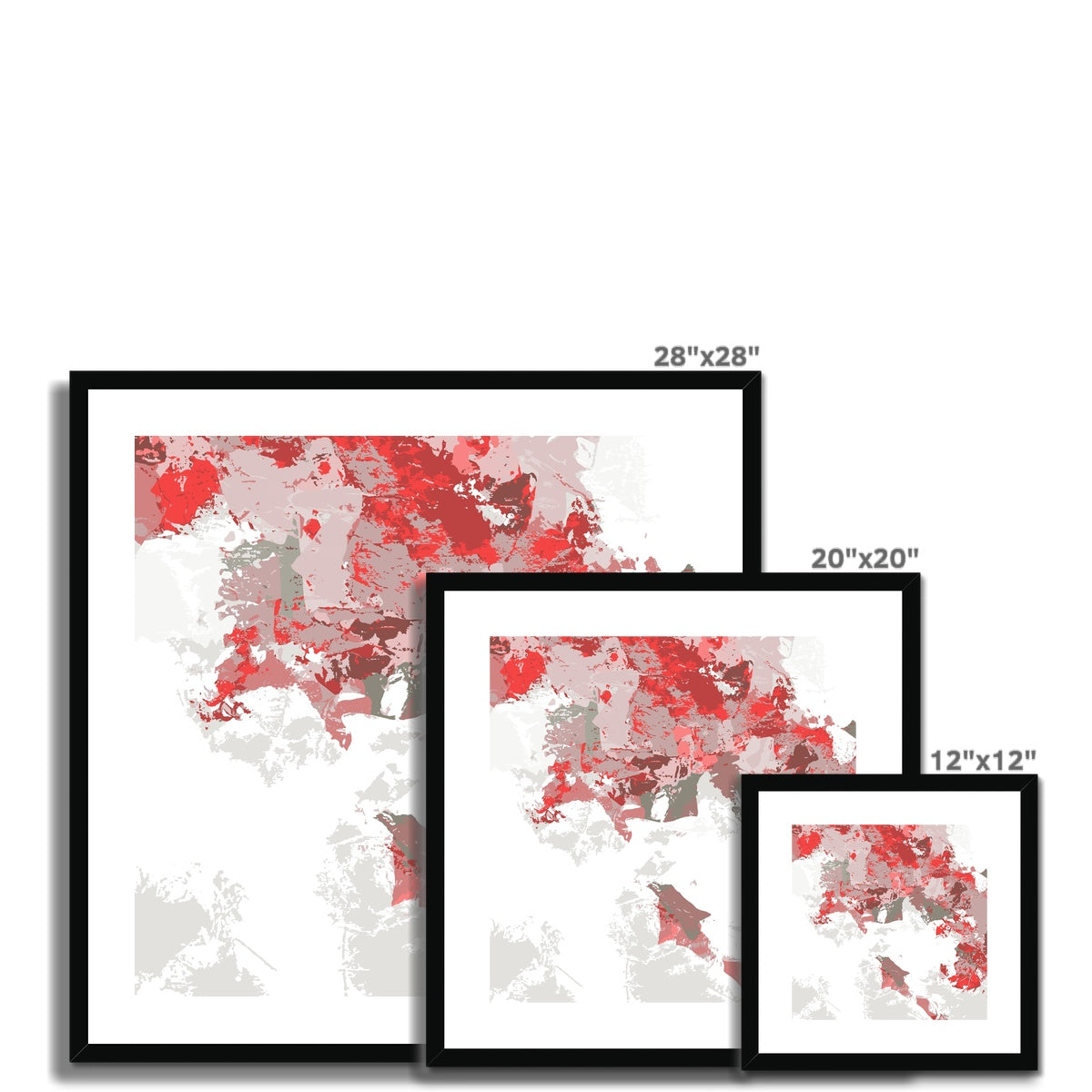 Framed Graphic Art Print, White Mat - 8x8 12x12 16x16 20x20 24x24 28x28 inches | FPS-1190-7693
