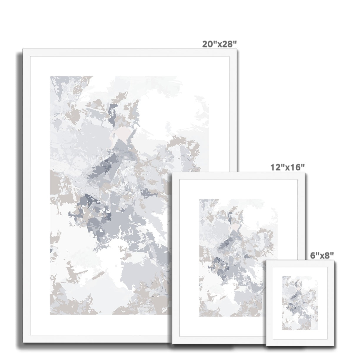 Framed Graphic Art Print, White Mat - 6x8, 8x12, 11x14, 12x16, 16x20, 18x24, 20x28 inches | FPV-1220-7698