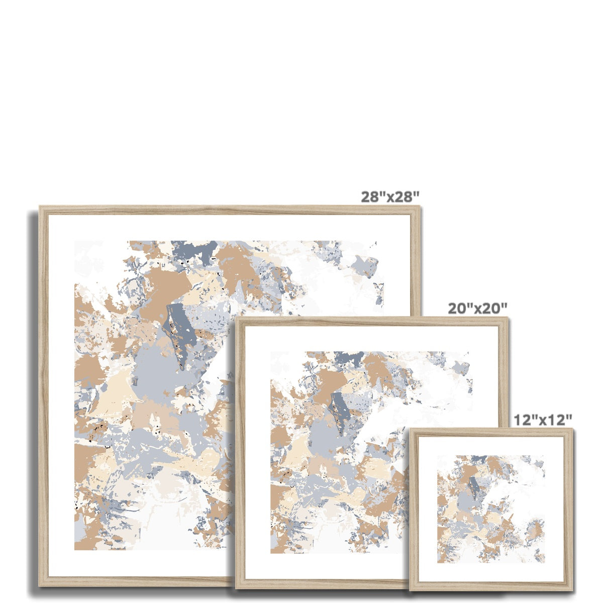 Framed Graphic Art Print, White Mat - 8x8 12x12 16x16 20x20 24x24 28x28 inches | FPS-1160-7695