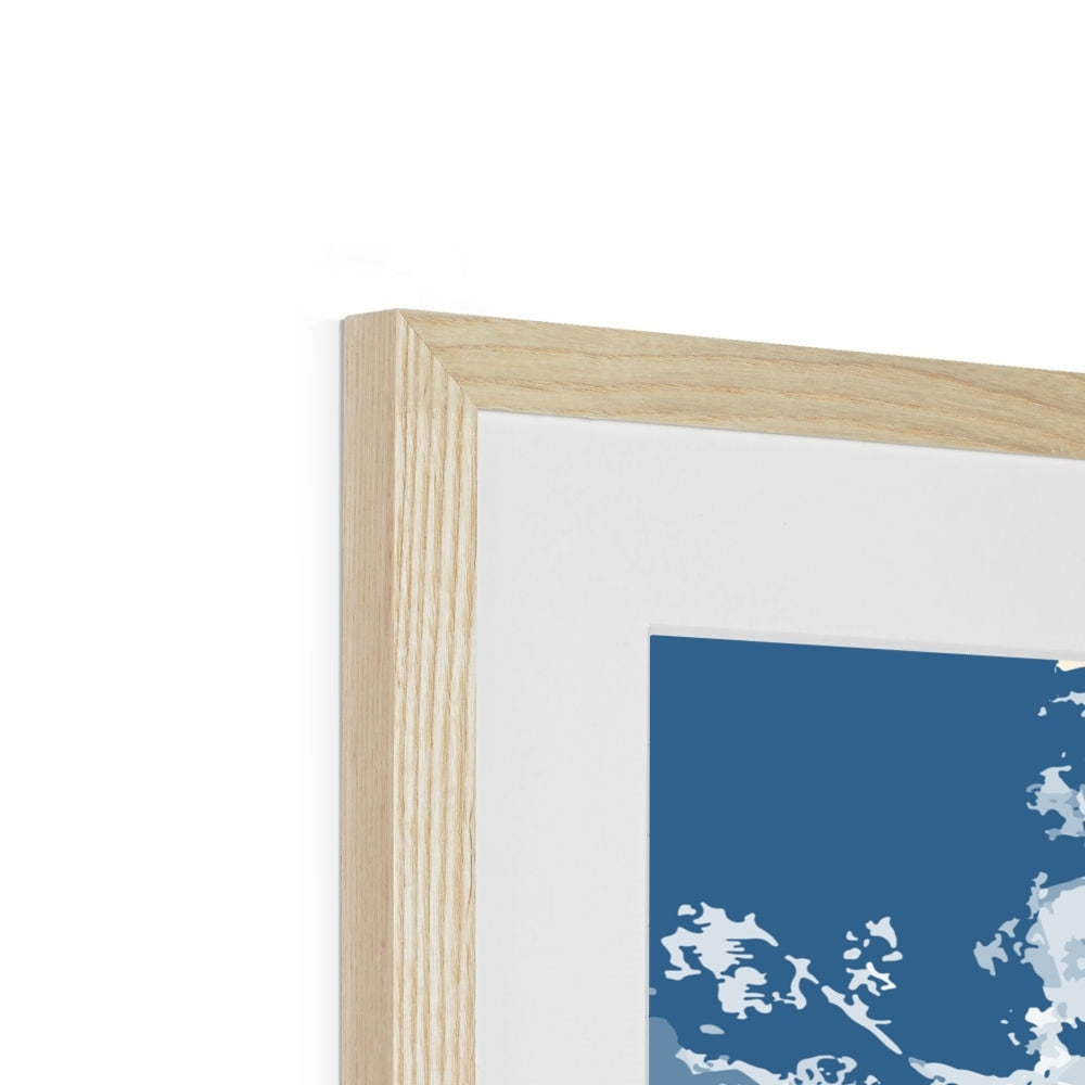 Framed Graphic Art Print, White Mat - 8x8 12x12 16x16 20x20 24x24 28x28 inches | FPS-1230-7695