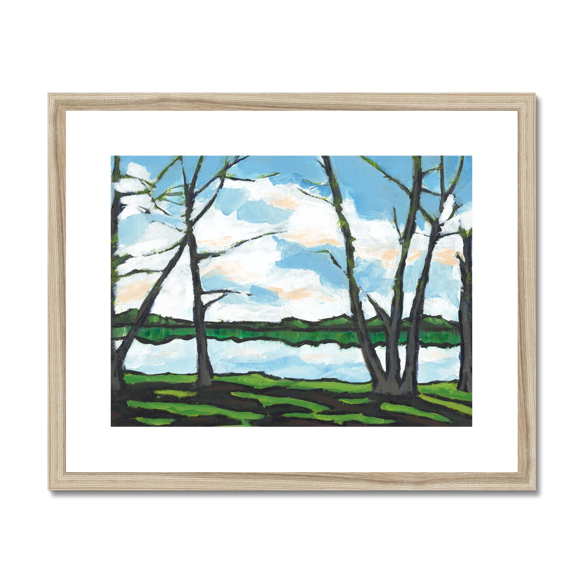 Framed Fine Art Print, White Mat - 10x8 14x11 20x16 28x20 inches | Lakeshore, FPH-1101-1109