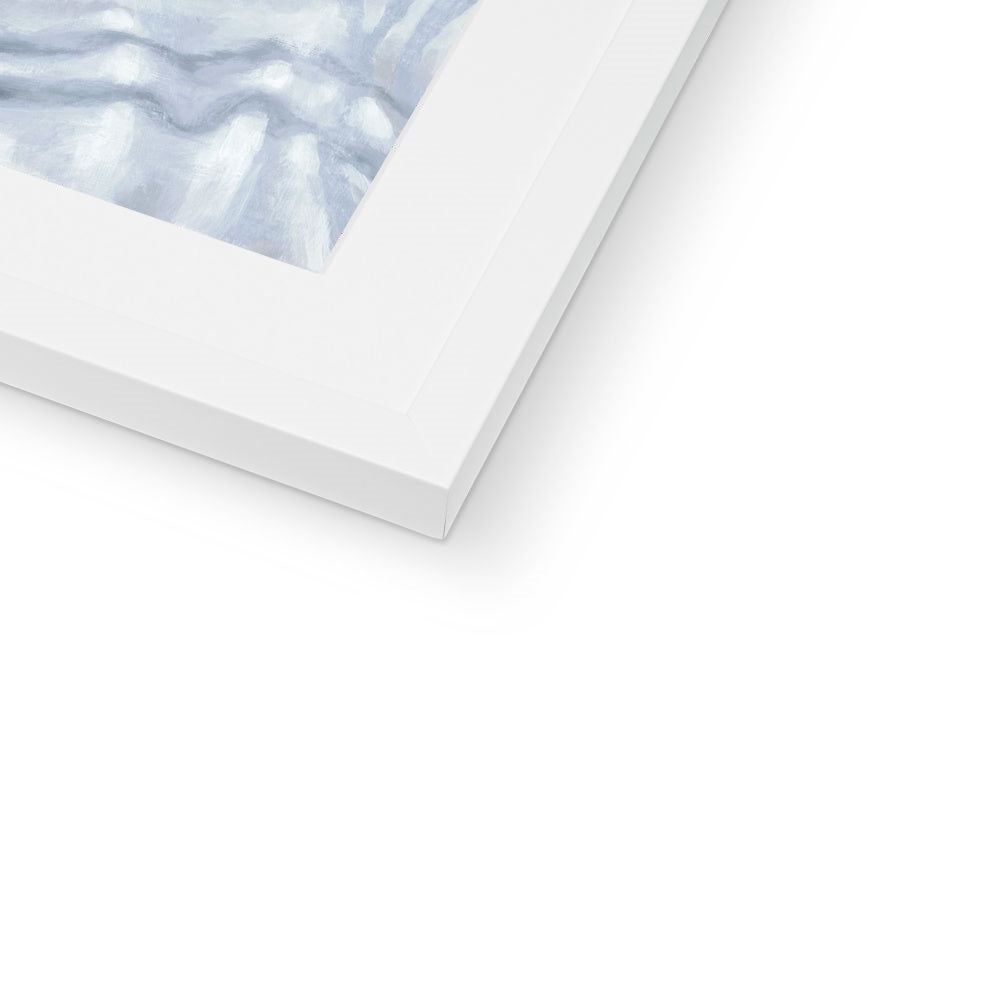 Framed Fine Art Print, White Mat - 11x14 inches | Yellow Tulips in Acrylic, FPV-1120-001