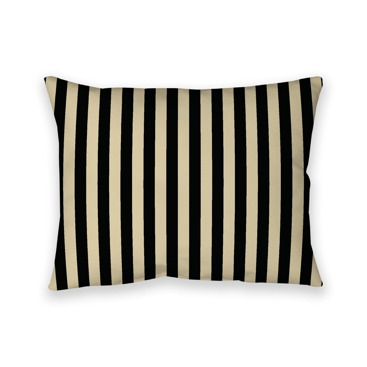 Desert Sand Cotton Canvas Cushion Covers with Black Bars on Front, 26 x 20 inches / 66 x 51 cm