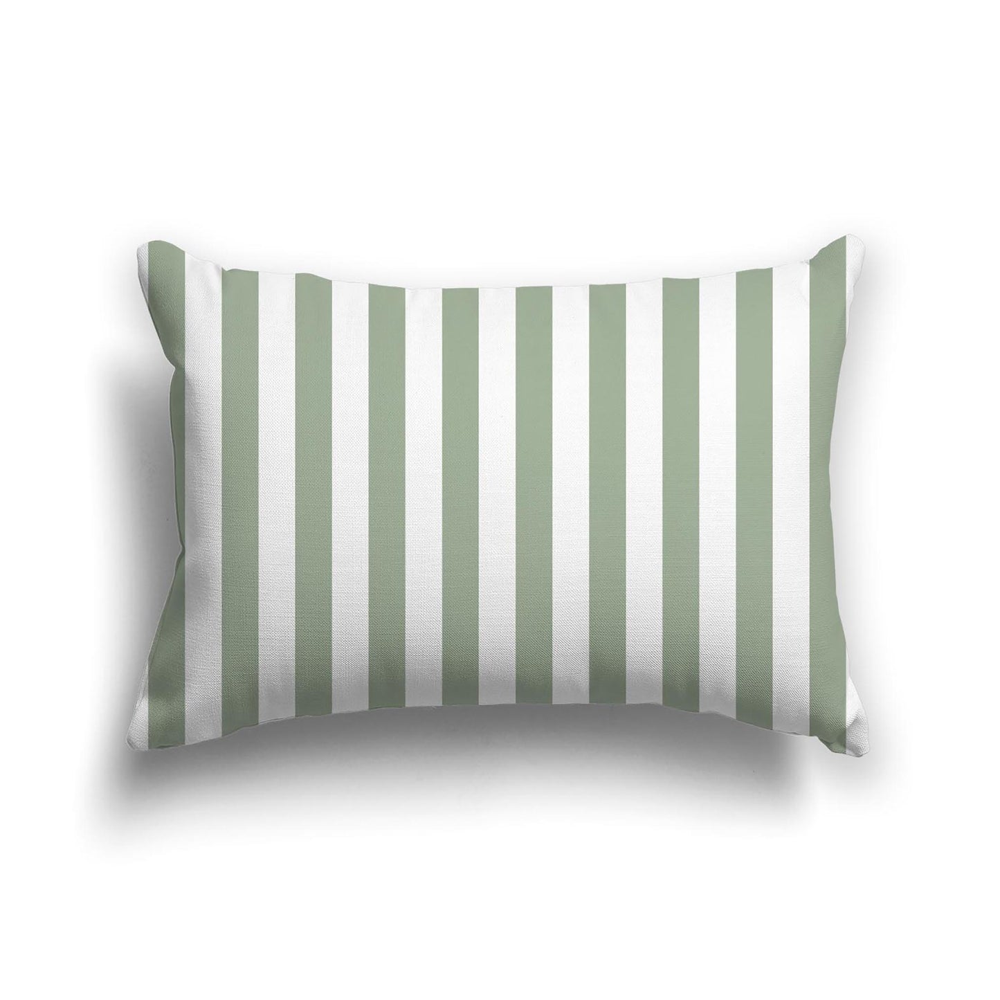 Off-White Cotton Canvas Cushion Covers with Green Bars on Front, CACU-1052-051